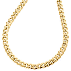 Men's Real 10K Yellow Gold Super Solid Miami Cuban Link Chain 4 mm Necklace 18-30"