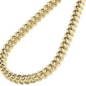Real 10K Yellow Gold 3D Hollow Franco Box Link Chain 6.75 mm Necklace 26-40 Inch