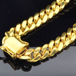 10K Solid Heavy 8.62 MM Yellow Gold Miami Cuban Link Chain Necklace 36 Inch 189g