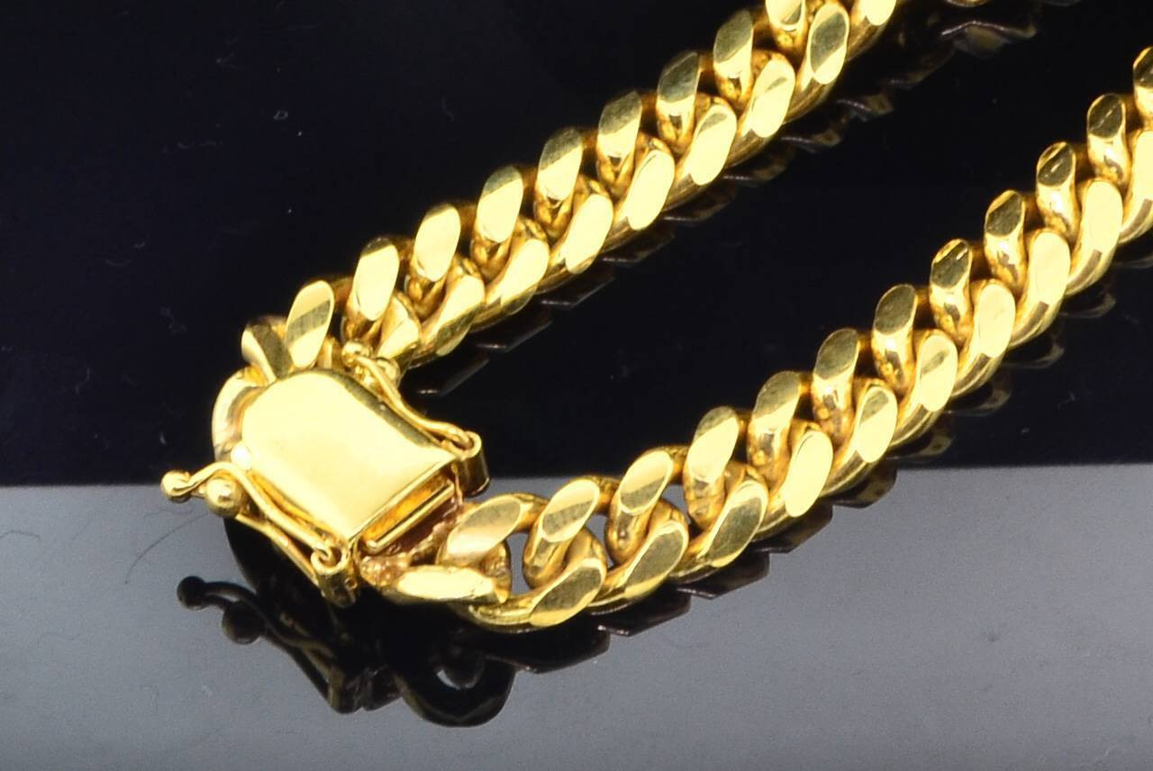 10K Solid Heavy 8.62 MM Yellow Gold Miami Cuban Link Chain Necklace 36 Inch 189g